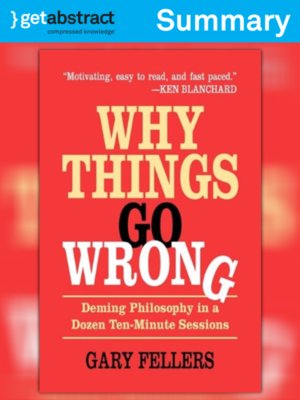 cover image of Why Things Go Wrong (Summary)
